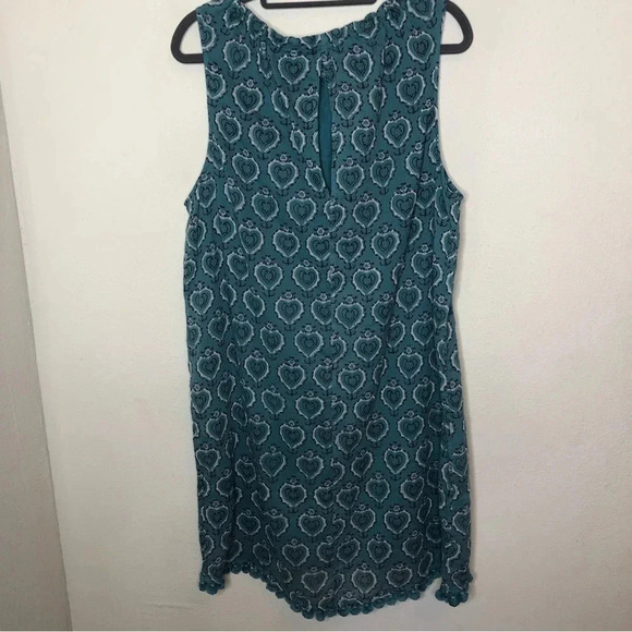 Roller Rabbit Soft Turquoise Green Dress with Pom Tassel Bottom Edge Size Medium - Picture 6 of 8